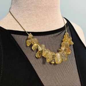 African Handmade Amber & bronze necklace